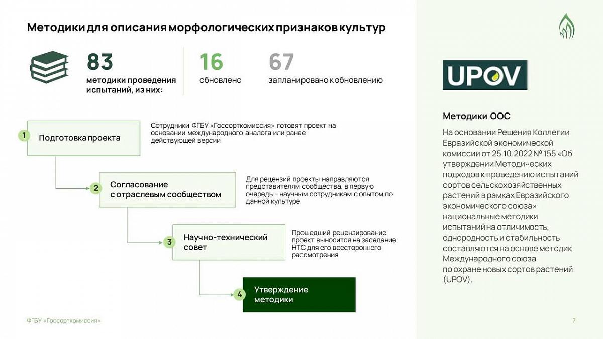 Обсуждение принципов регистрации селекционных достижений цветочно-декоративных культур в контексте текущих рыночных реалий 